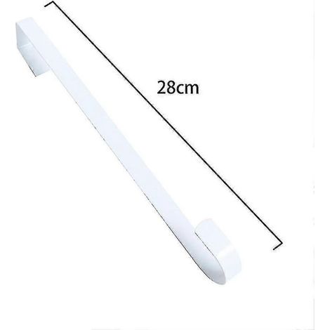 Türkranzhalter für die Haustür, Metall, zur Befestigung an der Tür, einzelner Haken – 26–28 cm langer weißer Haken (1/4)