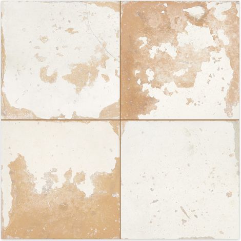 Carrelage Vintage Blanc 45x45x0,95 cm Solvera - Sol et mur intérieur (vendu par carton de 1 m²) - RO'MA CARRELAGE