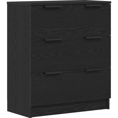 Maison Exclusive - Credenza Rovere Nero 60 x 30 x 70 cm Legno multistrato