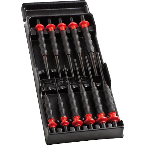 Facom – Module de chasse-goupilles 249.G2-3-4-5-6-8 mm – Chasses-goupilles et chasses-clous – Plateau thermoformé PL.334 – Poids 1,47 kg
