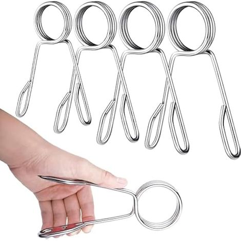Collier De Sécurité Pour Haltère - Collier À Ressort 50 mm - Pour Barre De 2 Pouces - Usage En Salle De Sport Ou À Domicile - Lot De 4 (1/3)