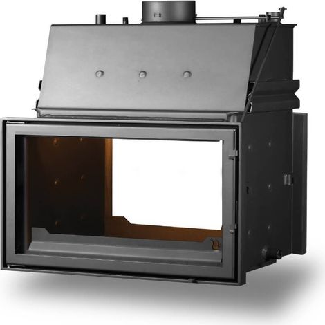 Viva – Insert cheminée PANAQUA 110 – Bouilleur 30-40KW – Capacité 60L – Efficacité 80% – Ø 200mm – Longueur bûches 70cm (1/4)