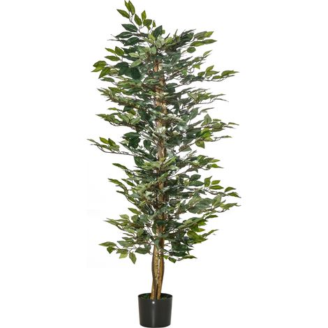 Pianta Artificiale di Ficus H150 cm con Vaso Verde (1/5)