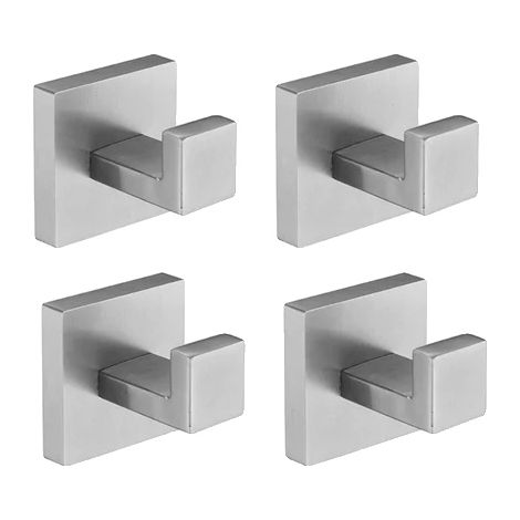 Accessoires de salle de bain, porte-serviettes en acier inoxydable, porte-papier toilette, Crochet 4 pcs (1/2)