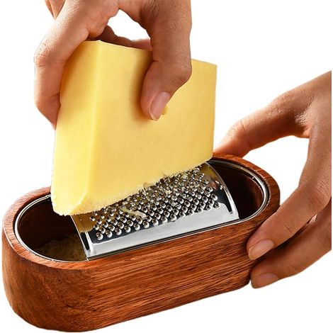 Râpe À Fromage Manuelle Outil Pour Râper Et Trancher Avec Récipient En Bois Râpe À Légumes Pour Barbecue Fête Pique-Nique Camping Préparation De Salades Et Repas Cuisine Maison Et Restaurant (1/5)