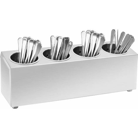 Porte-couverts 4 grilles Rectangulaire Acier inoxydable (1/5)