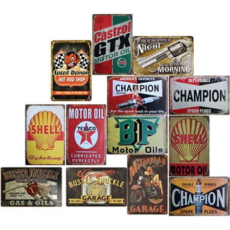 5PCS 20x30cm Signe de Plaque de Mur en métal Vintage Affiche pour café Bar pub bière Restaurant à Domicile (1/5)