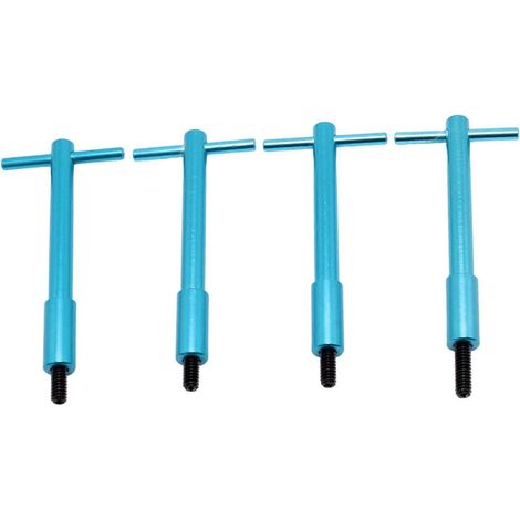 4 boulons à oreilles en aluminium pour couvercle de soupape en forme de T, filetage 1/4"-20, compatibles avec les moteurs SBC et BBC Chevy Ford Dodge. Couleur : bleu. (1/5)