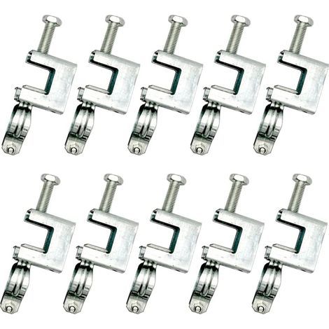 Lot De 10 Collier Isophonique, Colliers De Fixation Simple Tube. Utilisés Pour Colliers De Serrage Et Colliers De Serrage Pour Tuyaux Installés Sur Le Bord De La Poutre En I (1/5)