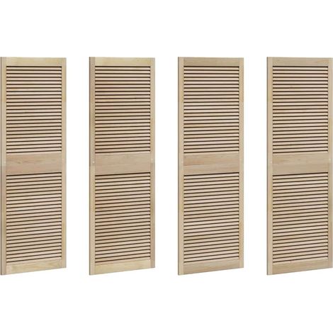 Schranktür 4 pcs Natur 170 x 2,1 x 59,5 cm Massivholz Kiefer vidaXL