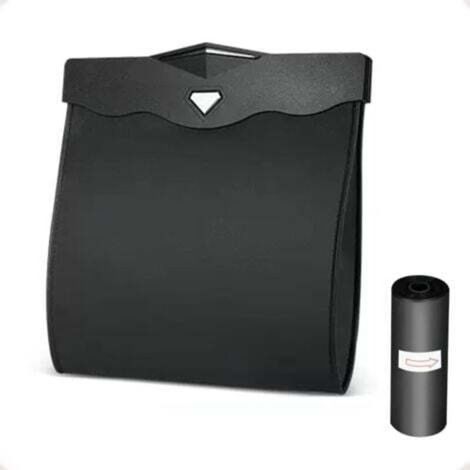 [JAMAIS UTILISÉ] Suspendre poubelle voiture interieur, Poubelle de voiture avec ouverture magnétique à accès rapide, Cuir PU imperméable, accessoire voiture pour siège arrière de voiture Noir (1/4)