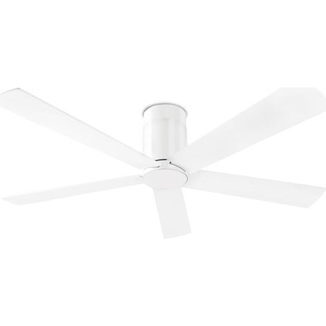 Forlight Rodas - Ventilador de Techo con Luz LED Diámetro 21.5cm. Estructura de Madera. Color Blanco (1/3)