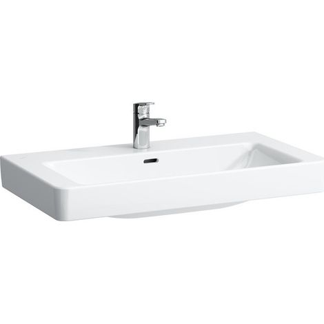 Vasque à poser LAUFEN PRO S 850 x 460 mm avec trop-plein, version 1 trou pour robinet LAUFEN blanc