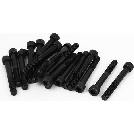 M8x60mm 12,9 Alliage Steel Sechskantschraube Zylinderkopf Maschinenschrauben Schwarz 20 Stücke