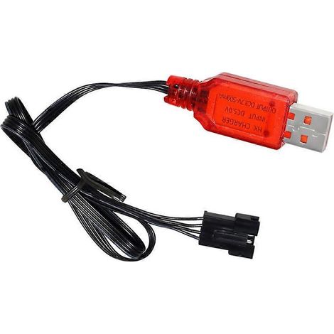 Chargeur de batterie au lithium 7,4 V, câble d'alimentation USB 500 mA pour télécommandes de voiture (1/4)