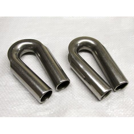 Tube Wire Rope Thimbles Stainless Steel x2 10MM (Sheave Tubular Protector 3/8 Inch) (1/2)