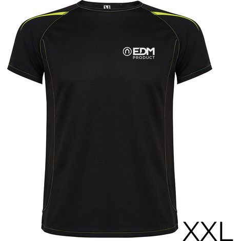 T-shirt Sport Roly Edm Noir Xxl Respirant, Séchage Rapide, Grand Confort - Roly Edm