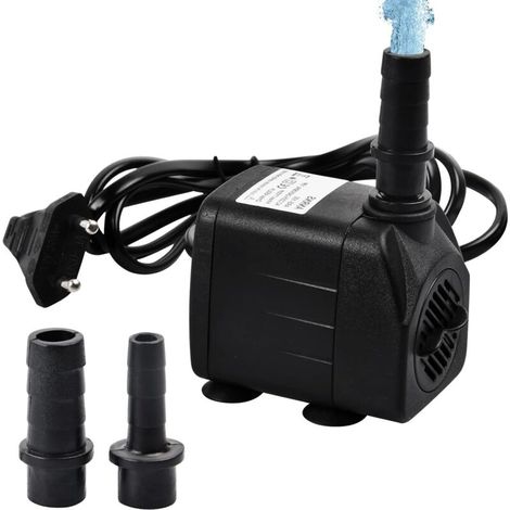 Mini Pompe Aquarium 10W 504L/H 1.25m, Pompe Eau Submersible, Mini Pompe à Eau, Pompe d'aquarium Ultra Silencieuse avec Hub Élevé pour Étang Poisson Fontaine Réservoir de Poissons (1/4)