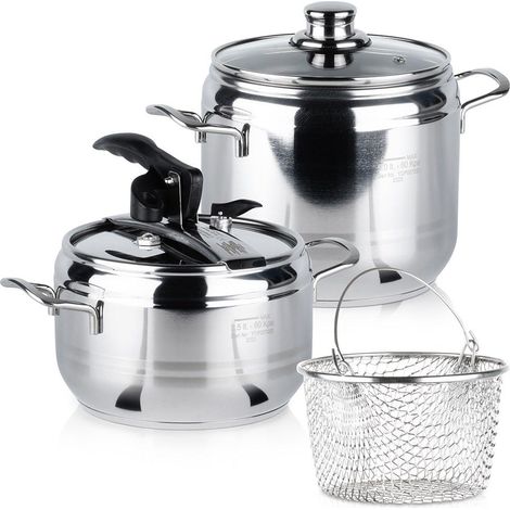 Orion olla a presión acero inoxidable 3,5L y 5L negra