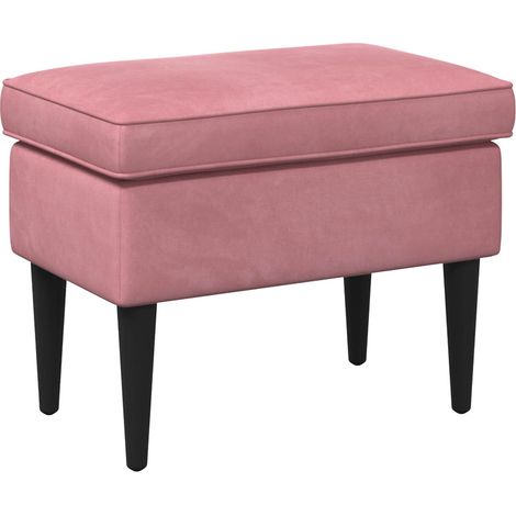 Hocker Rosa 55 x 35 x 41 cm Samt vidaXL