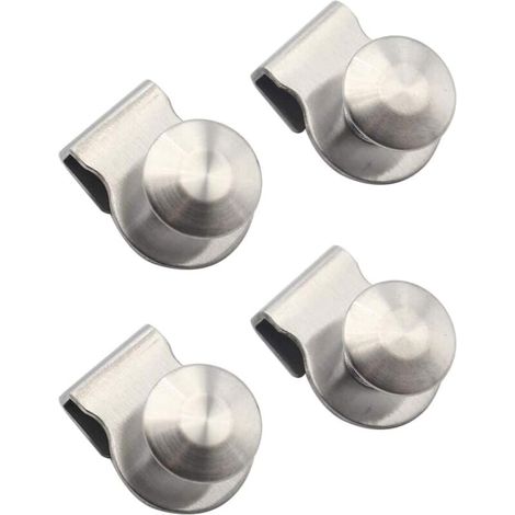 Stück Edelstahl-Glastürgriffe zum Aufstecken, Glastürknöpfe, 5–6 mm, Schubladengriff für Zuhause, Büro, Vitrine und Möbeltürzubehör (1/4)