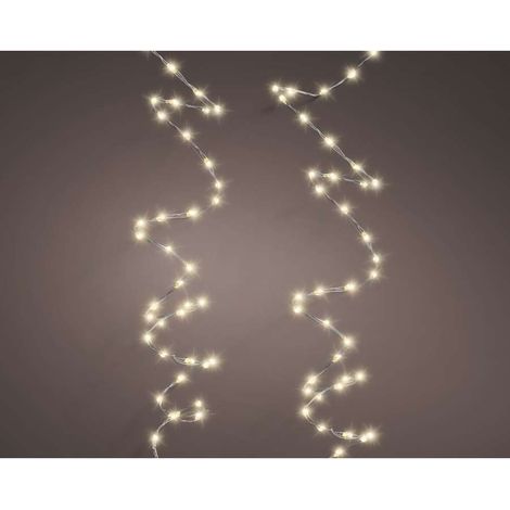 Ghirlanda Micro LED Extra Densa Lampetta Calda 14m 567l Cavo Argento (1/5)