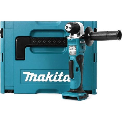 Makita – Perceuse d'angle 18V LXT sans fil – Mandrin auto-serrant – Éclairage LED – Couple 10,3 Nm pour perçage précis – Coffret MAKPAC