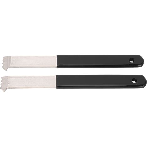 Outil d'extraction de pavés avec grattoir à micro-dents rainurés, poignée confortable, extracteur de pavés, outil pour briques enfoncées et blocs de pierre (1/5)
