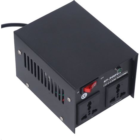 Transformateur de puissance ST-300VA : transformateur élévateur 110 V vers 220 V, transformateur abaisseur 220 V vers 110 V, prise standard européenne 110 V-120 V/220 V-240 V (1/5)