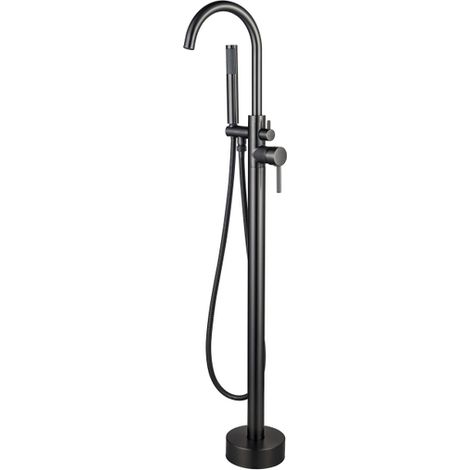 Fortifura Calvi Robinet baignoire sur pied 107.8cm avec douchette Gun metal (1/2)