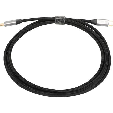 Câble de données USB-C vers USB-C 3.1, compatible avec la résolution 4K, transfert de données haute vitesse, alimentation secteur, très résistant, gaine extérieure tressée double couche, compatible av (1/4)