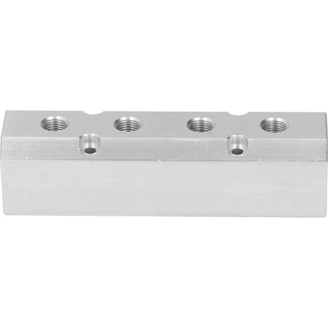 Luftverteiler, großer Durchfluss, Aluminium-Pneumatikblock 40x40mm, G1/2 Einlass, G1/4 Auslass, SY40-02-4F (1/5)