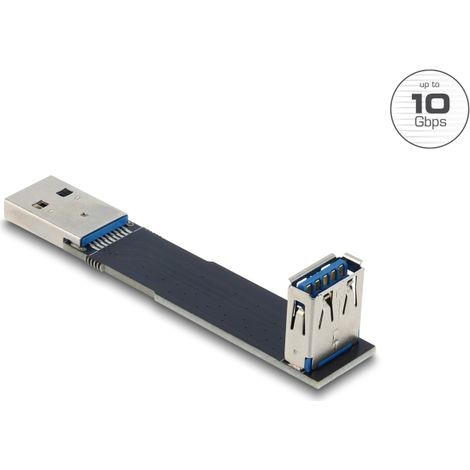 Delock USB 10 Gbps Adapter USB Typ-A Buchse zu Stecker gewinkelt 90°