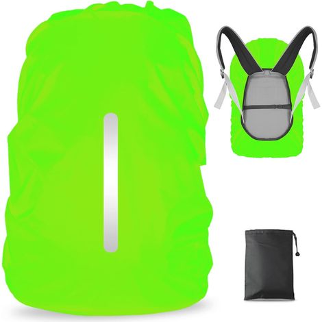 Housse de pluie imperméable et réfléchissante pour sac à dos, anti-poussière, antivol, idéale vélo, randonnée, camping. (1/5)
