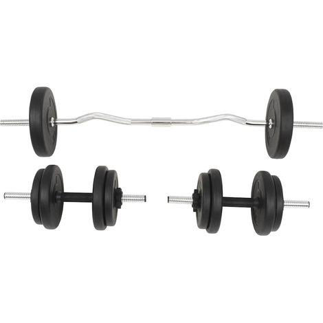 vidaXL Juego de barras y pesas 30 kg (1/2)