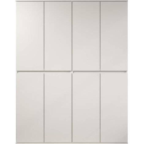 Nevada Kleiderschrank 8 Türen weiß.