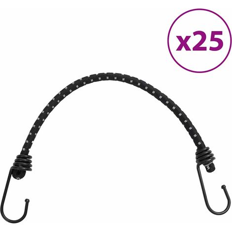 Gummiseile Reflektierend mit Haken 25 Stk. 38 cm