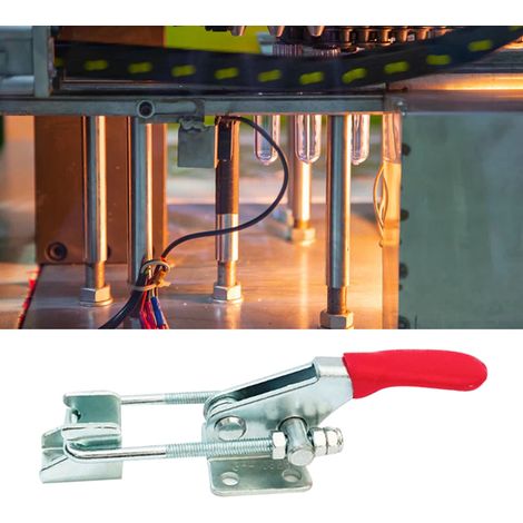 Loquet à bascule à traction, à force de traction stable, gainé de PVC, verrouillable pour porte (1/5)
