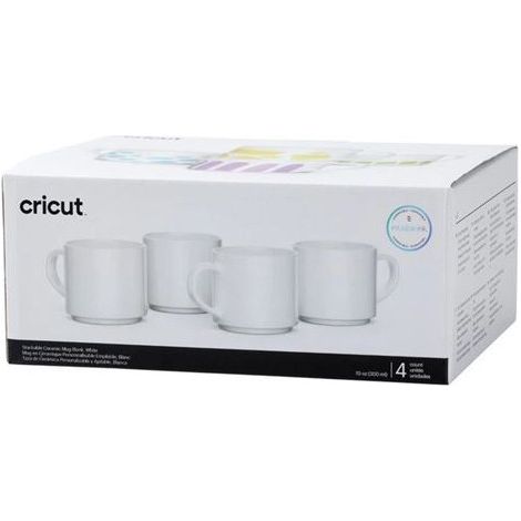 Set de mugs empilables Cricut blanc 300 ml 4 pièces (1/3)