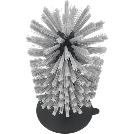 Brosse à verre en nylon ABS de conception verticale, non toxique, avec ventouse, brosse de nettoyage pour verres et bouteilles d'eau (noire) (1/5)