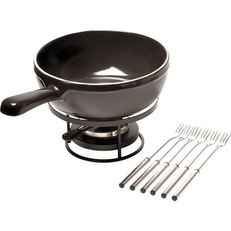 Service à fondue complet anthracite Fusain Emile Henry