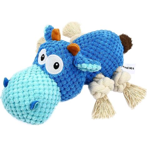 Peluche pour chien de grande taille, idéale pour les mâcheurs agressifs. Jouet indestructible qui couine et est fabriqué en coton. (1/5)