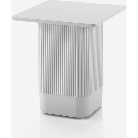 Tavolino da salotto quadrato con top in MDF Rio - Bianco