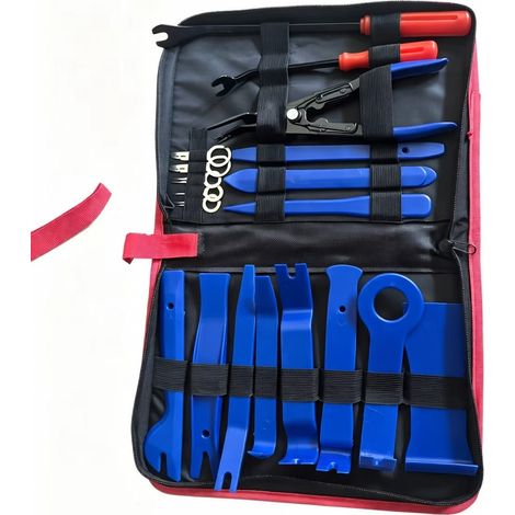 Kit de démontage automobile de 19 pièces, bleu ou rouge (1/5)