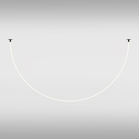 Lampadario A Sospensione Moderno Tau Alluminio Nero Luce Led 40W (1/2)