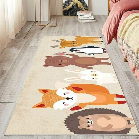 Tapis de jeu bébé tapis enfant chambre lavable antidérapant 80x160cm - renard (1/4)