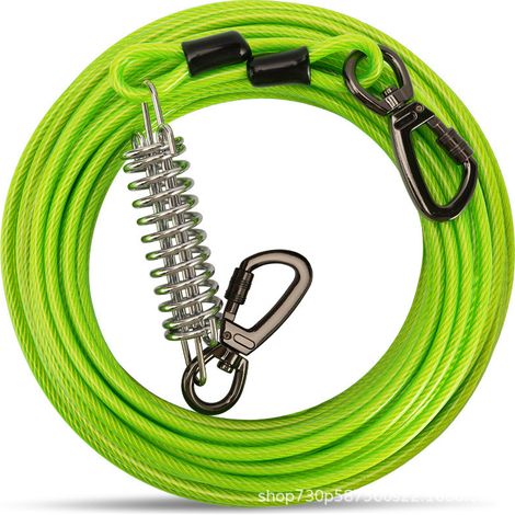 3 m lange Hundeleine – Reißfeste Leine mit Stoßdämpfer und drehbarem Karabinerhaken – Knitterfreie Indoor-Leine für kleine und große Hunde (1/5)