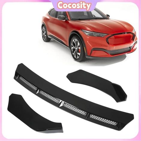 Cocosity Becquet de menton de lèvre de pare-chocs Black 3pcs Front Bumper Lip Body Kit Spoiler Wing Car auto parechoc Noir (1/5)