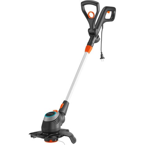 Coupe-bordures électrique : cercle de coupe 280 mm, poignée télescopique réglable, tête de coupe pivotante et articulée, étrier de protection des plantes rabattable (1/5)