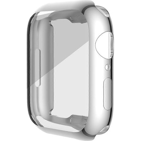 Weiche Schutzhülle für Apple Watch Series 7 (41/45 mm) – Stoßfester Schutz – Silber (1/4)
